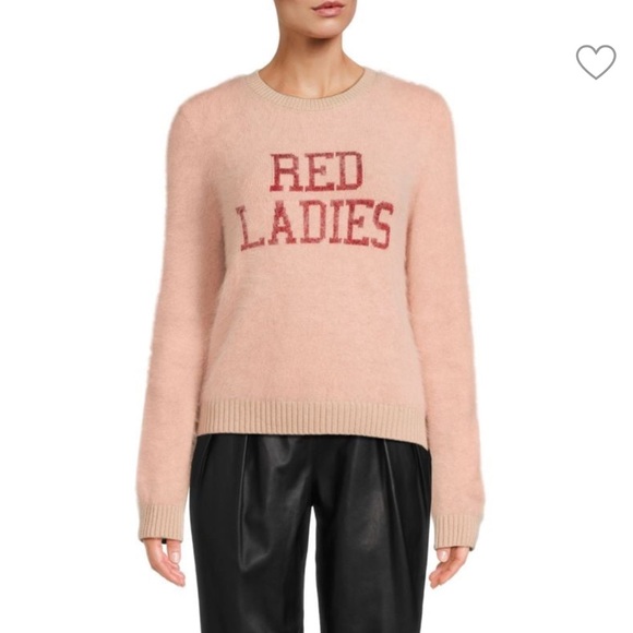 NEW Red Valentino Red Ladies Wool Blend Crewneck Sweater XS - Picture 1 of 11